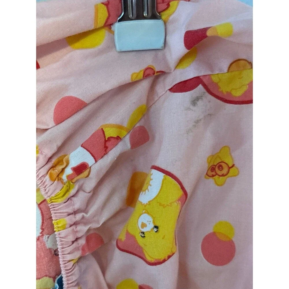 Care Bears vtg y2k Fitted Baby/Toddler Crib Sheet Pink “Fun Shine Love A Lot”